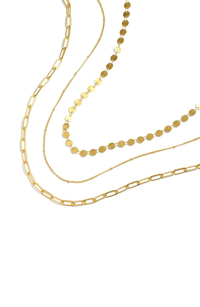 Set of 3 Chain NecklacesMADEWELL | Nordstrom