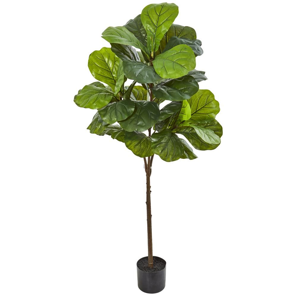 Nearly Natural 54 in. Fiddle Leaf Artificial Tree (Real Touch) | The Home Depot