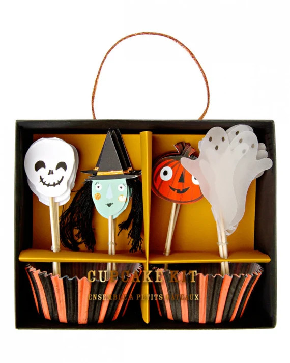 Skull, Witch, Ghost, and Jack o Lantern Halloween Cupcake Kit | Etsy (US)