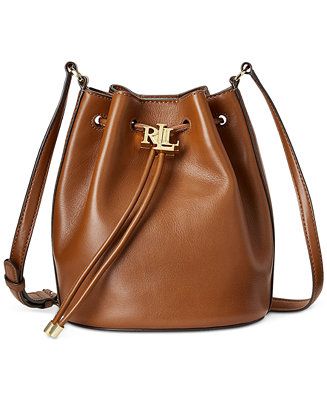 Lauren Ralph Lauren Leather Medium Andie Drawstring Bag & Reviews - Handbags & Accessories - Macy... | Macys (US)