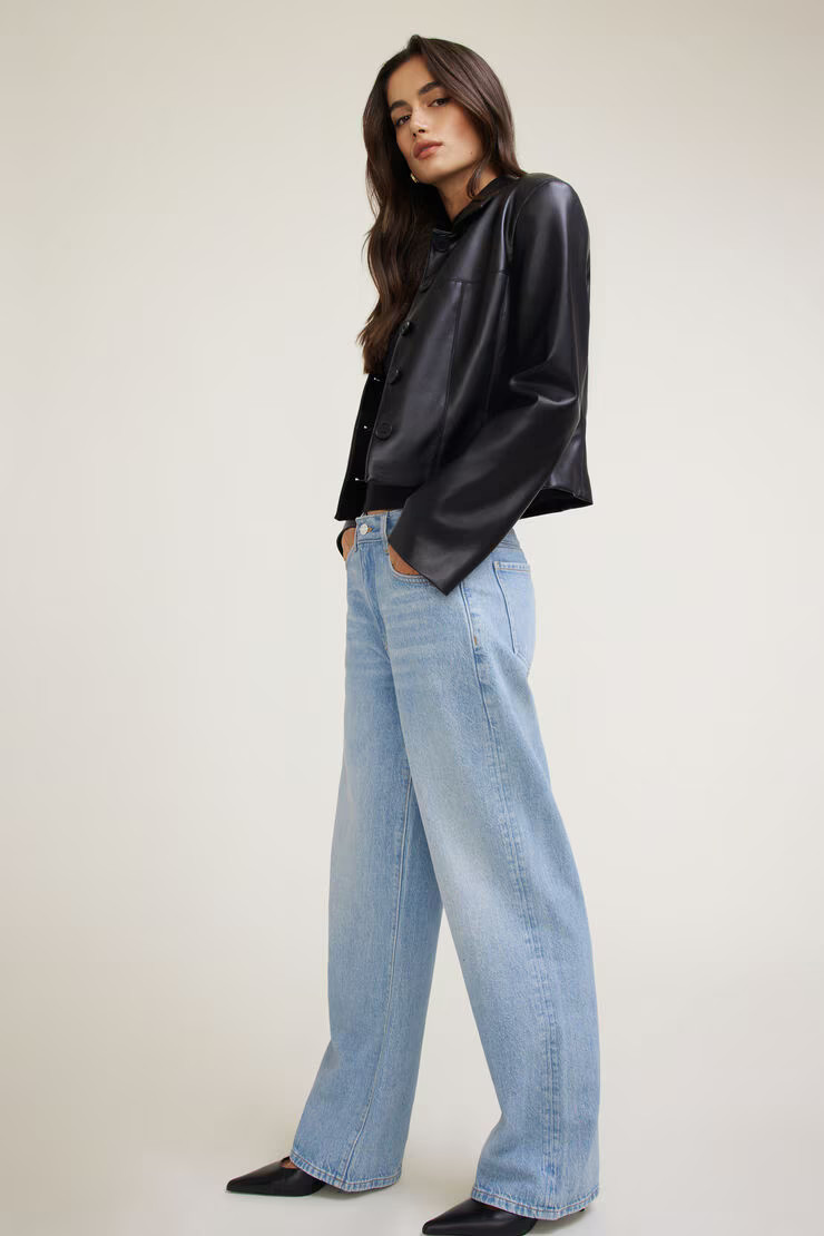 Sydney Mid Rise Baggy Fit Jeans | Dynamite Clothing