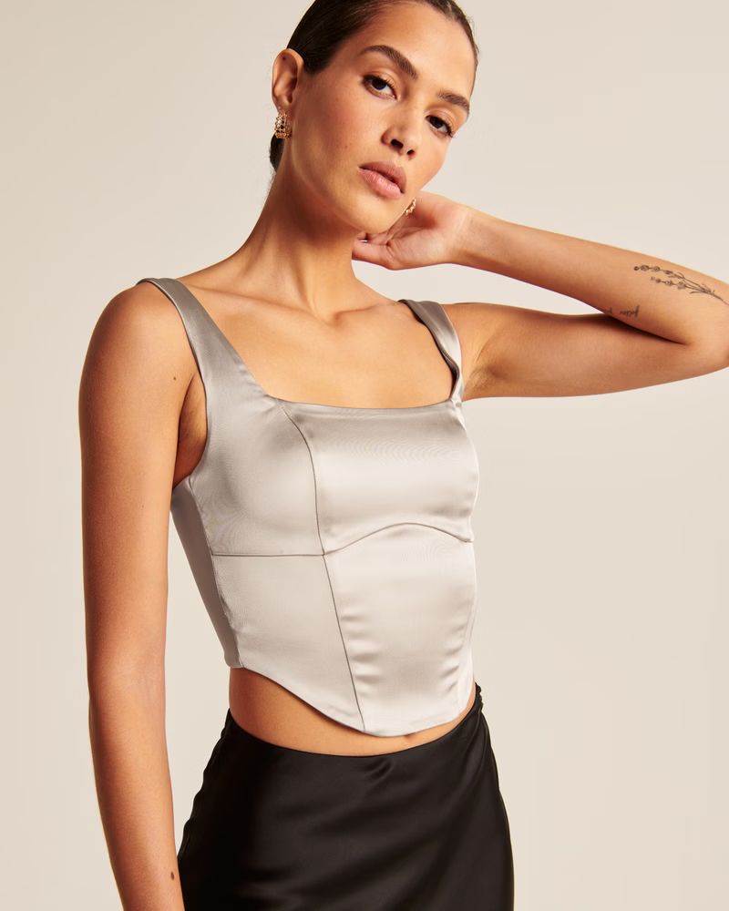 Satin Corset Top | Abercrombie & Fitch (US)