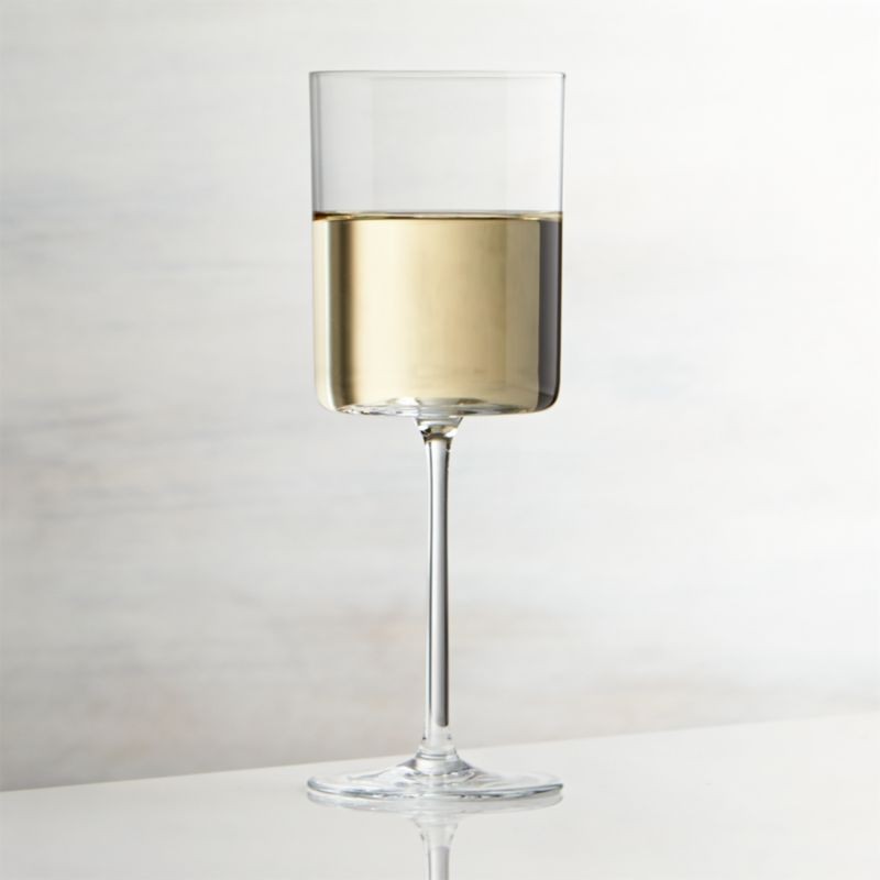 Edge White Wine Glass + Reviews | Crate and Barrel | Crate & Barrel