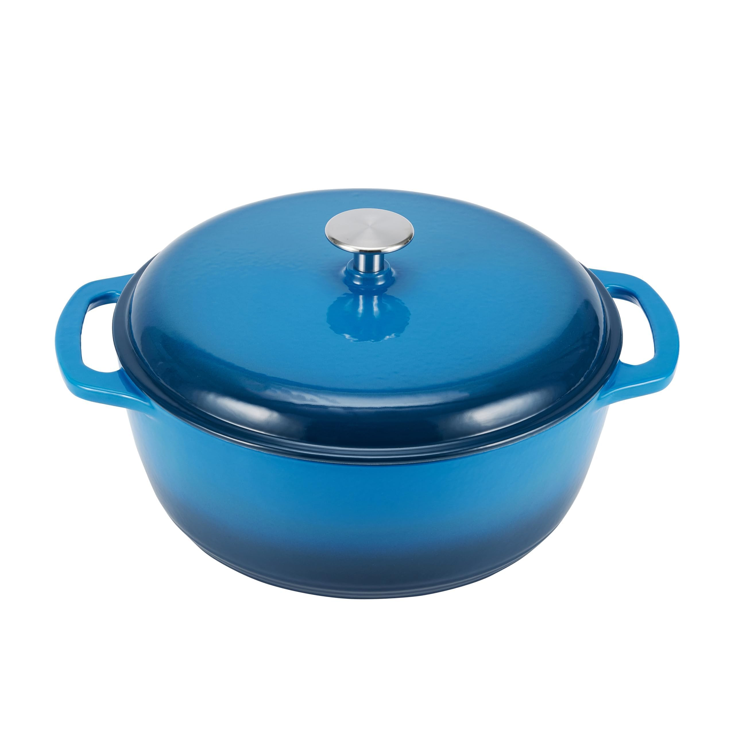 Amazon Basics Cast Iron Dutch Oven Pot with Lid, Enameled, Round, Dual Handles, Heavy-Duty, Mediu... | Amazon (US)