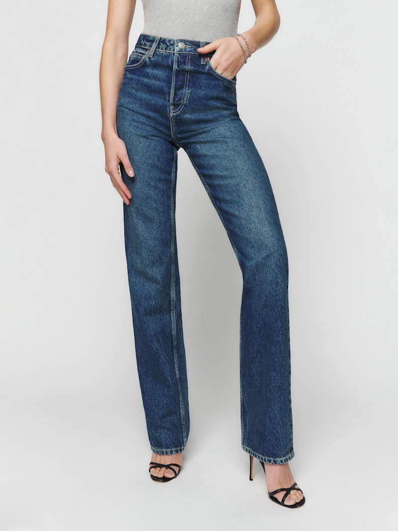 Cynthia High Rise Straight Jeans | Reformation (Global)