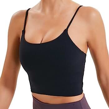 Lemedy Women Padded Sports Bra Fitness Workout Running Shirts Yoga Tank Top | Amazon (US)