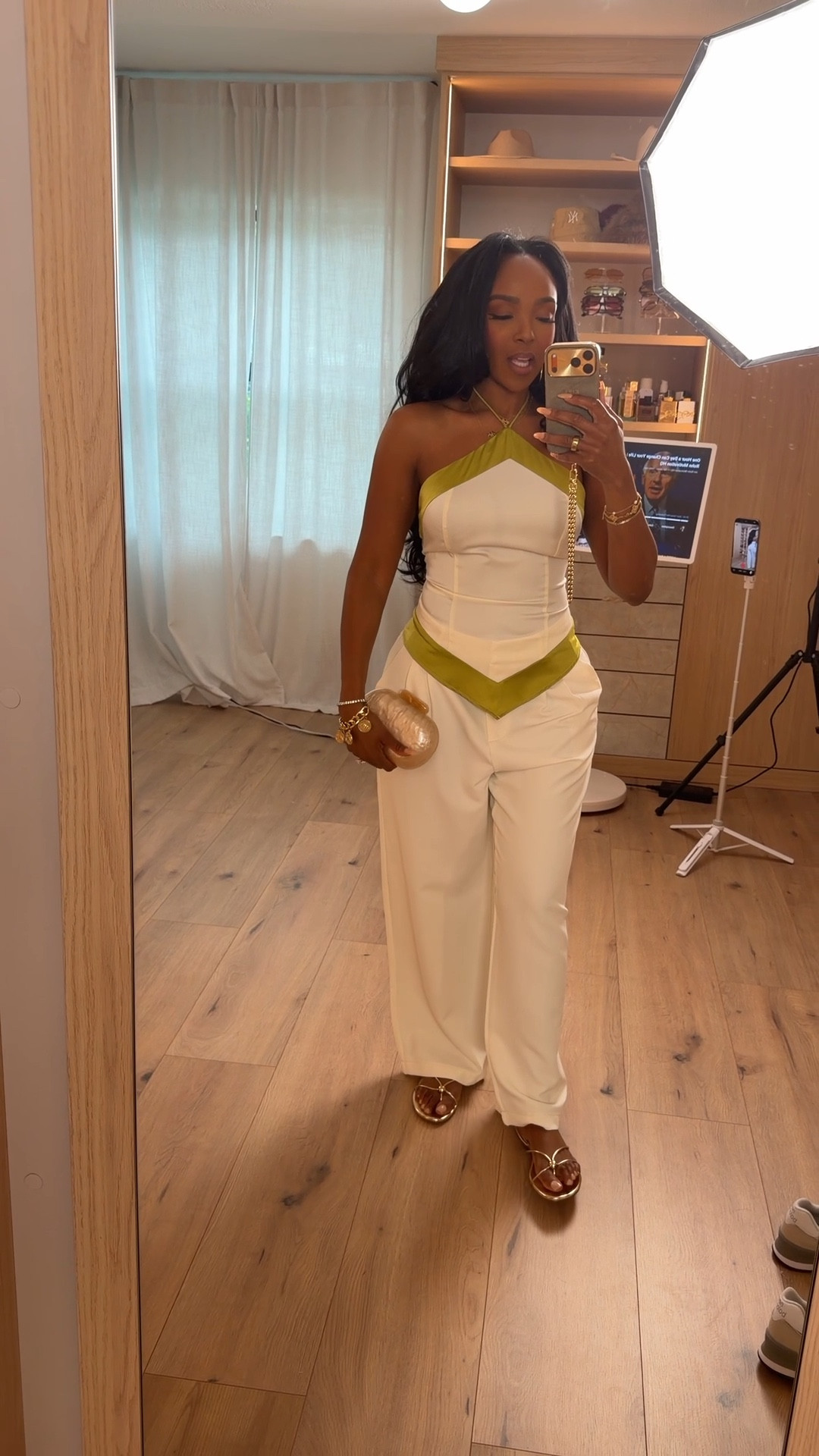 Scroll to shop this statement evening look featuring a structured halter corset top with contrast detailing paired with elegant wide-leg trousers. Pieces like this create a polished silhouette while still being versatile enough to style with denim, skirts, or tailored pants, helping lower the cost per wear.

Perfect for date nights, vacation dinners, cocktail parties, and special evening events.

5'4" | 138 lbs | 34D bust | 27" waist | 40" hips

#LTKvlog #LTKootd #LTKgrwm