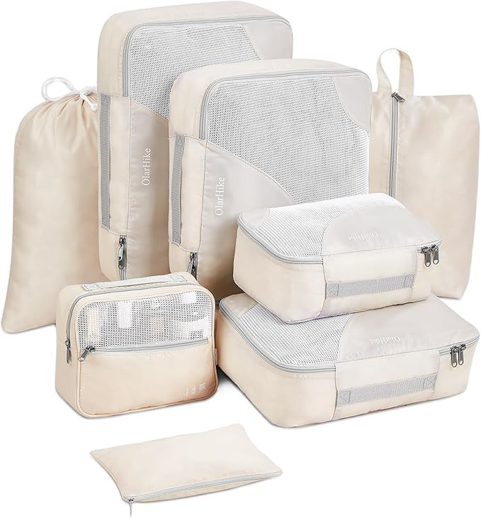 OlarHike 8 Packing Cubes for Travel, 4 Sizes (Extra Large, Large, Medium, Small) for Luggage Orga... | Amazon (US)