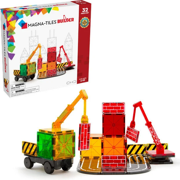 Magnatiles | Magna-Tiles Builder 32pc Set | Maisonette | Maisonette
