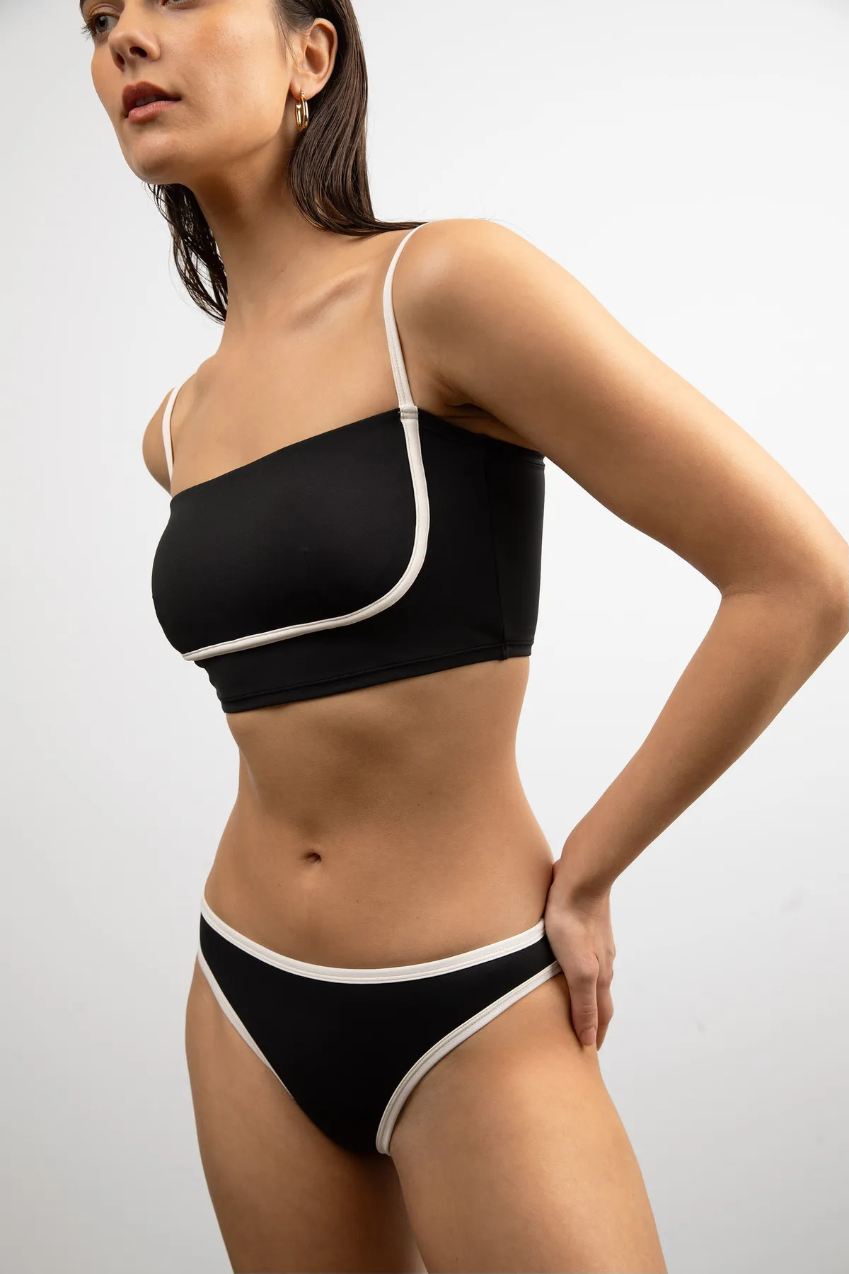 CONTRAST DETAIL BIKINI TOP | OAK + FORT
