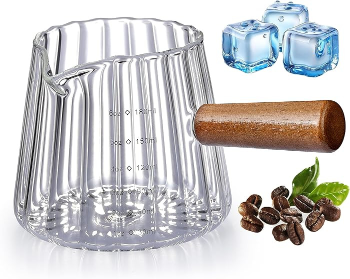 6OZ Espresso Cups Glass, JJOO Espresso Shot Cup With V-Shaped Mouth, Glass Measuring Cup, Marking... | Amazon (US)