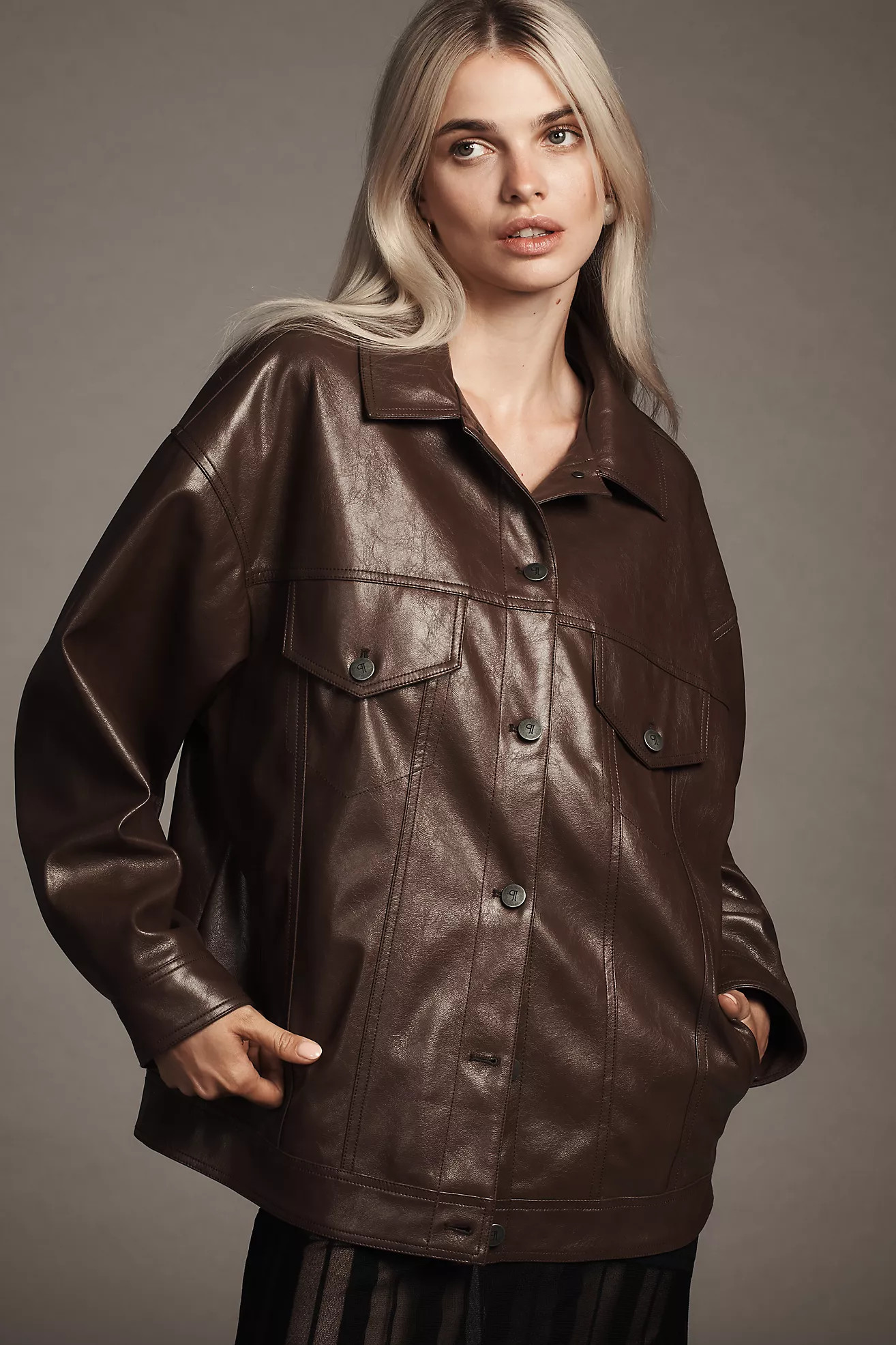 The Weston Boyfriend Jacket by Pilcro: Faux Leather Edition | Anthropologie (US)