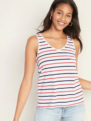 EveryWear Striped Chest-Pocket Tank Top for Women | Old Navy (US)