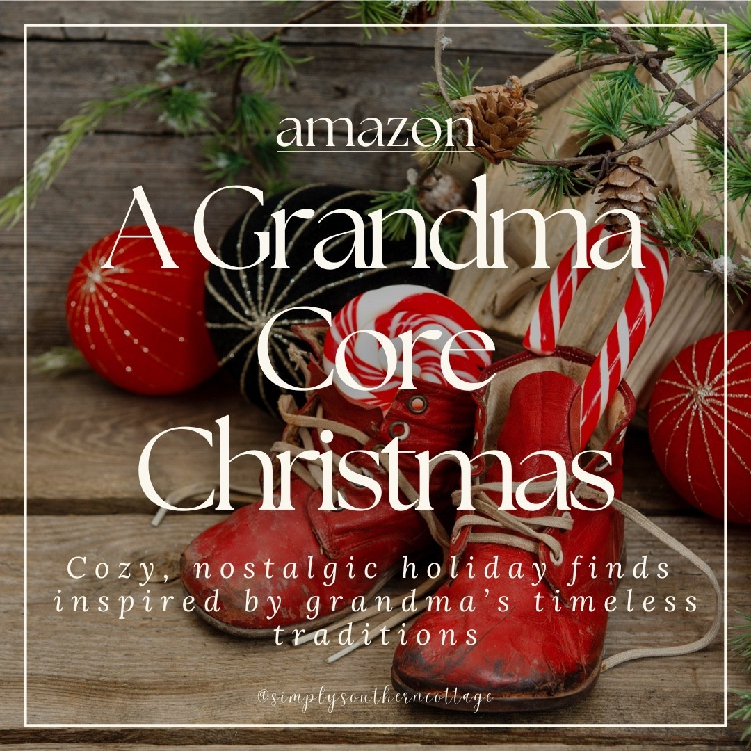 A grandma core Christmas- cozy, nostalgic finds inspired by grandma’s timeless traditions 

Amazon, Amazon home, Amazon home decor, seasonal home, seasonal home decor, holiday home decor, holiday home decor inspo, Christmas, Christmas decor, Christmas home decor, gift guide, gift ideas, wall art, elf on the shelf, Christmas trees, stockings, holiday pillows, bubble lights, Christmas tree star, wreath, arm chair 




#LTKHome #LTKSeasonal #LTKOver40