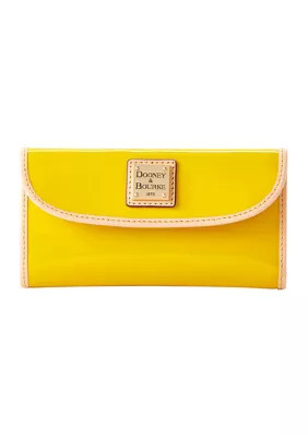Dooney & Bourke Women's Patent Leather Continental Clutch, Yellow | Belk