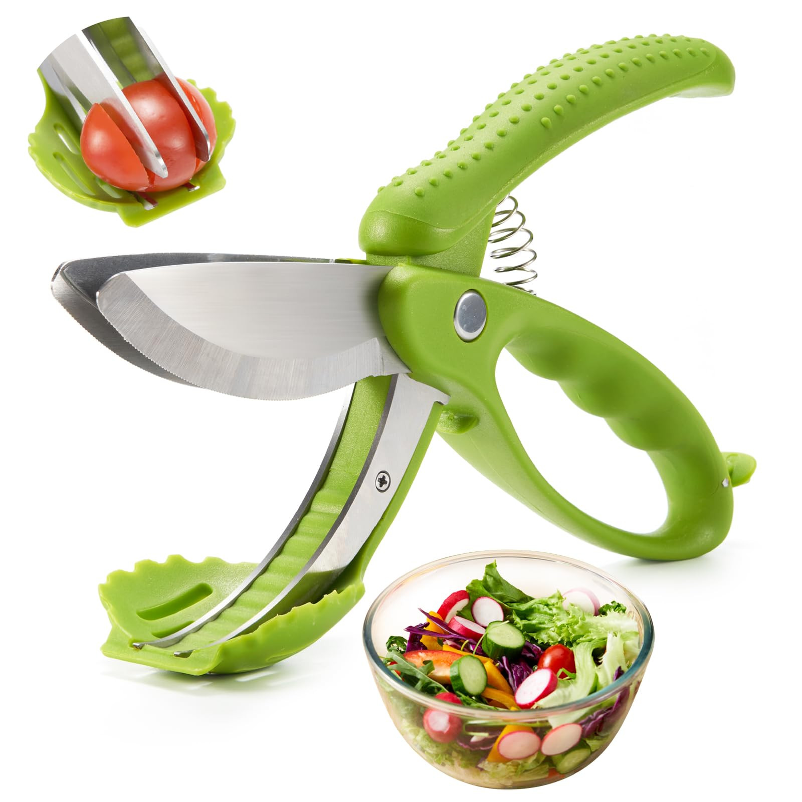 Salad Scissors, Salad Chopper with Double Blades, Lettuce Chopper, Lettuce Scissors for Chopped S... | Amazon (US)