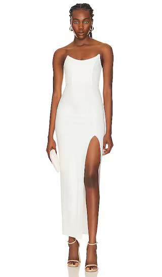 Ryleigh Strapless Maxi Dress in White | Revolve Clothing (Global)