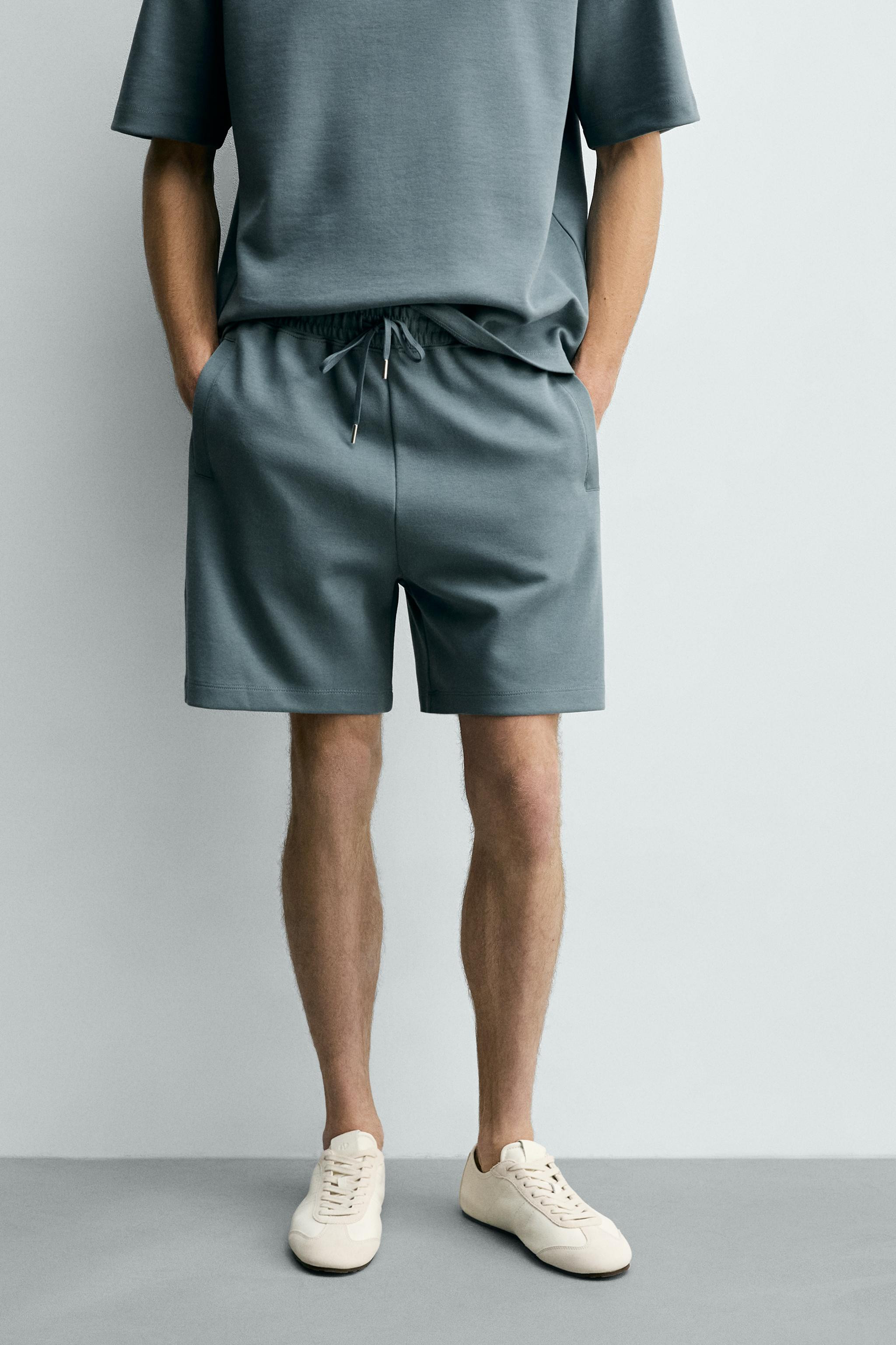 INTERLOCK RELAXED FIT JOGGER SHORTS | Zara Canada