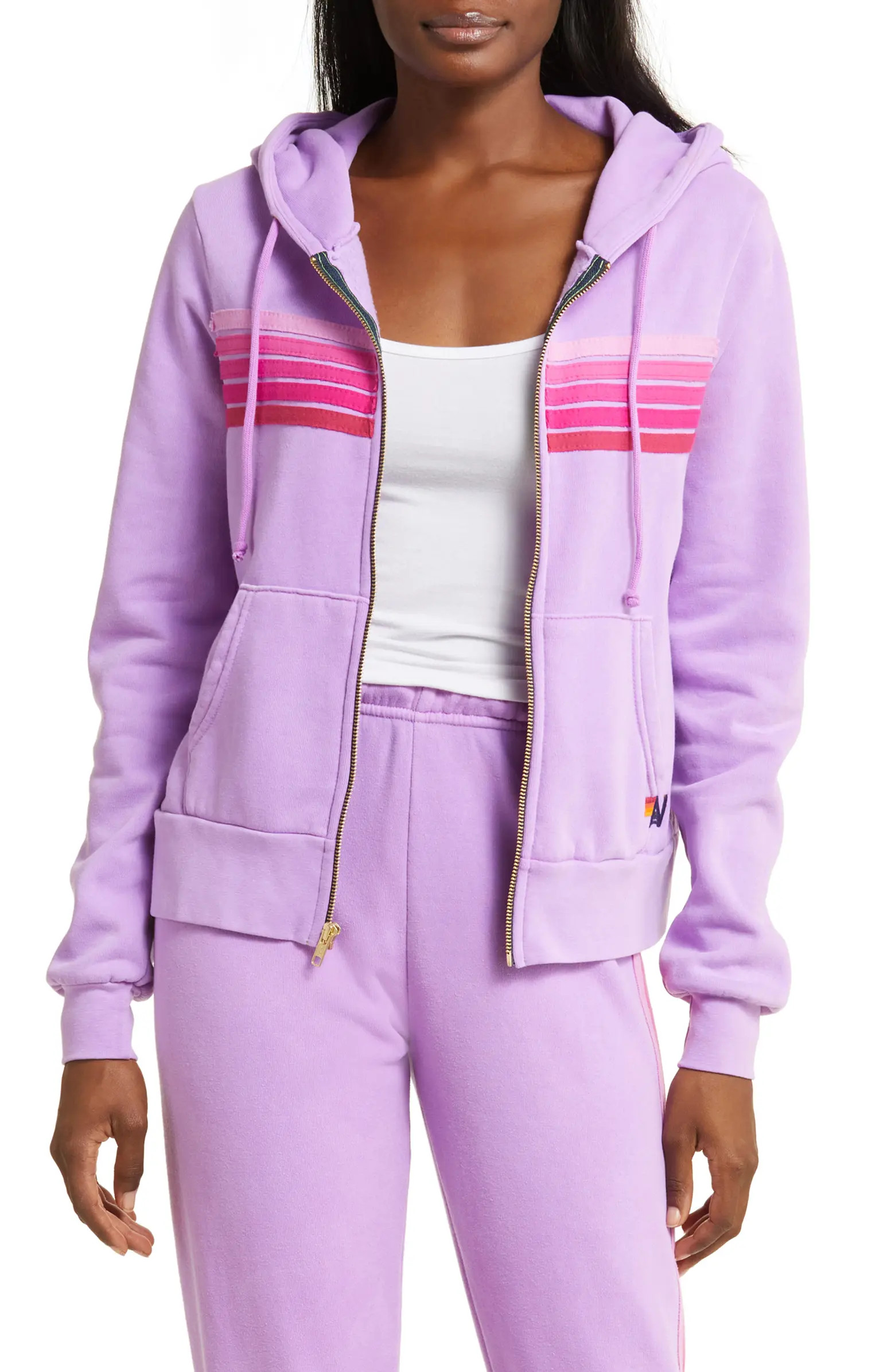 Aviator Nation 5-Stripe Zip Hoodie | Nordstrom | Nordstrom
