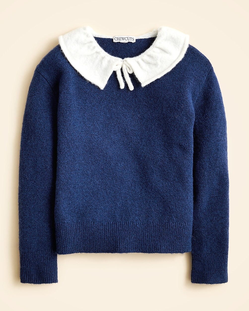 Girls' collared contrast sweater in Supersoft yarn | J. Crew US