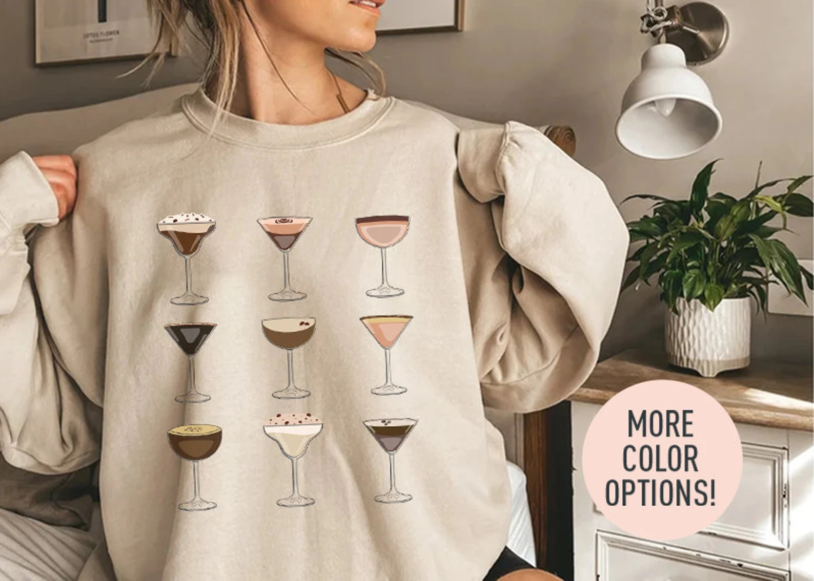 Espresso Martini Crewneck Sweatshirt, Martini Drink Sweatshirt, Womens Drinking Sweatshirt, Marti... | Etsy (US)