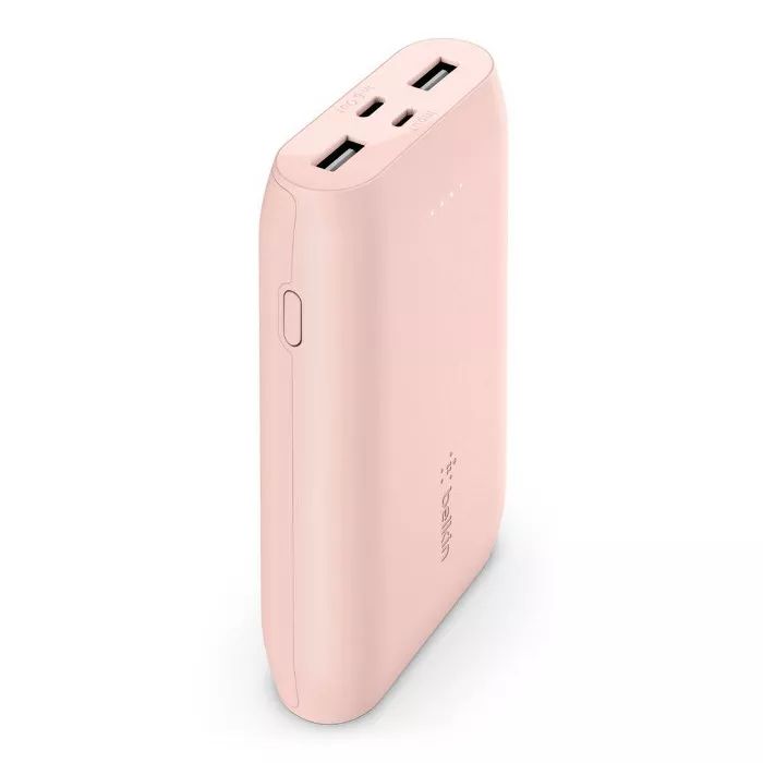 Belkin 10000mAh 3-Port Power Bank with 6in USB-C to USB-A Cable – Rose Gold | Target