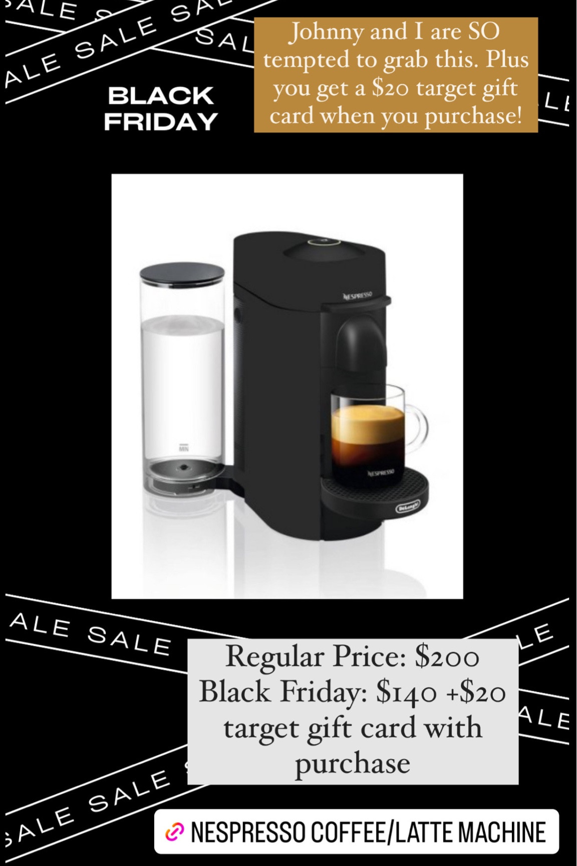 Nespresso coffee
Coffee machine 
Coffee
Christmas gift 
Christmas gift guide 

#LTKCyberWeek #LTKGiftGuide #LTKhome