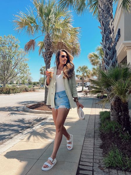 Cute and casual Spring blazer #ootd. Shoes are currently 30% off with code: SPRING

Coffee run 
Steve Madden sandals 

#LTKunder100 #LTKSeasonal #LTKstyletip