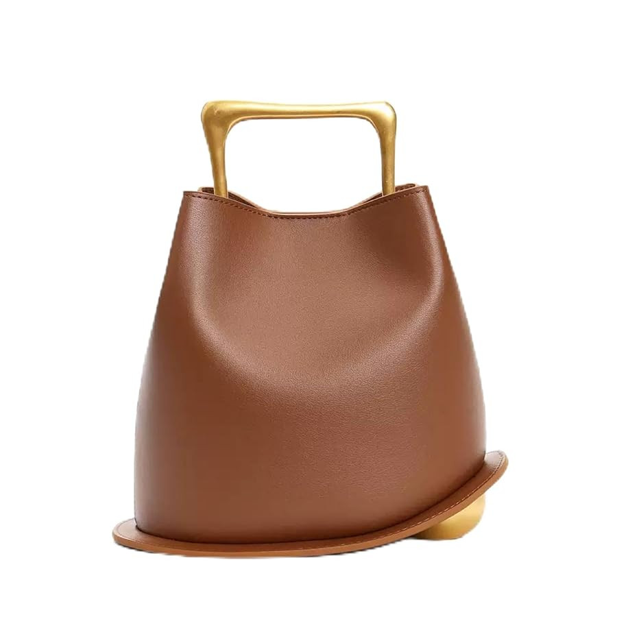 Women's Genuine Leather Personalized Bucket Handbag Bag, Homeless Retro Single-shoulder Crossbody... | Amazon (US)