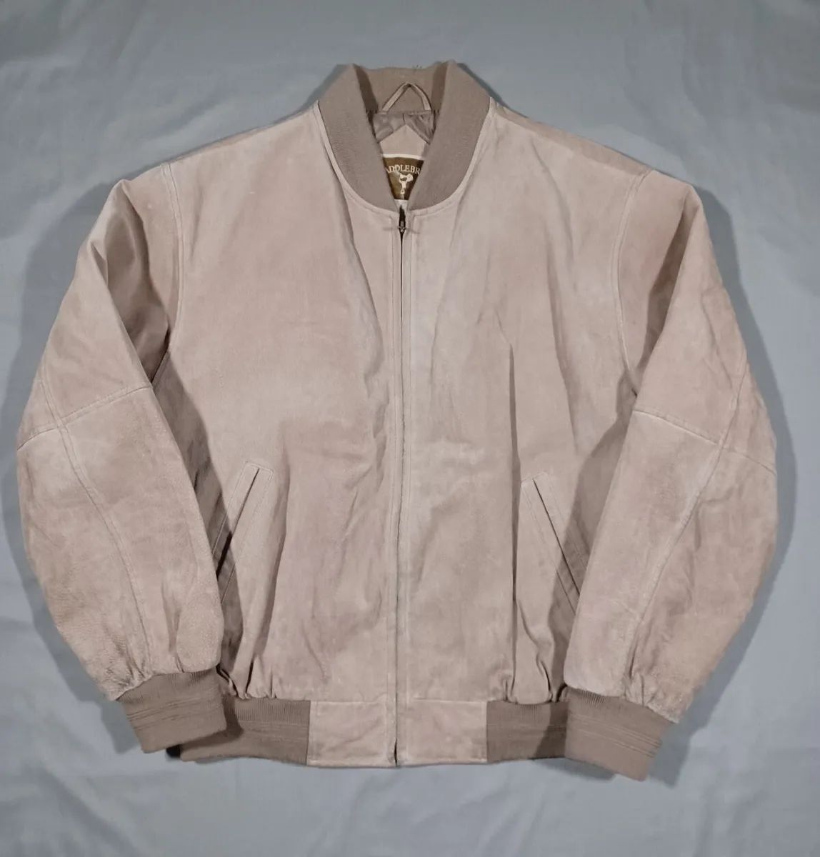 Saddlebred Jacket Mens Sz L Brown Suede Leather Bomber Full Zip   | eBay | eBay US