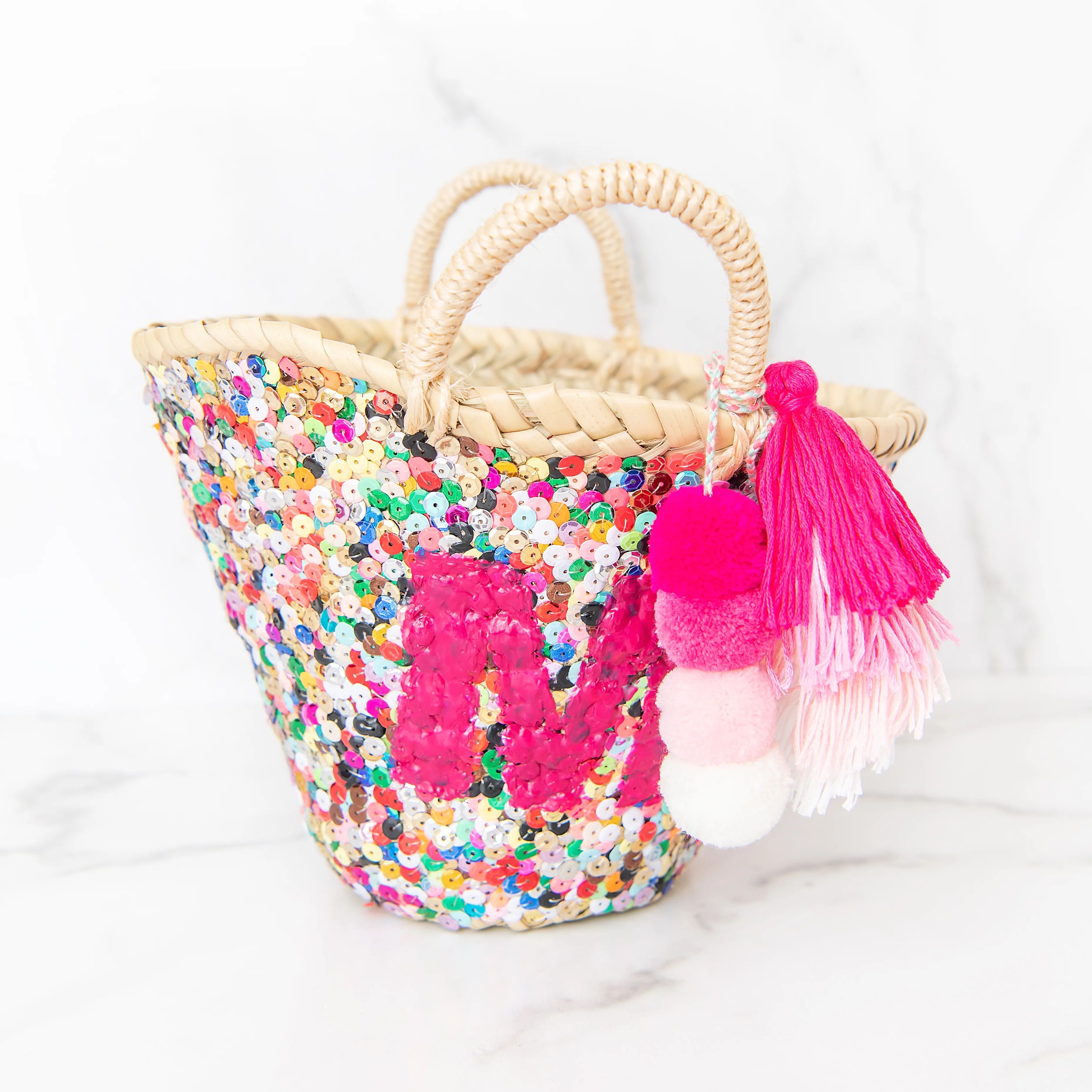 RAINBOW All-Sequin Beach Bag | Mini | Golden Thread