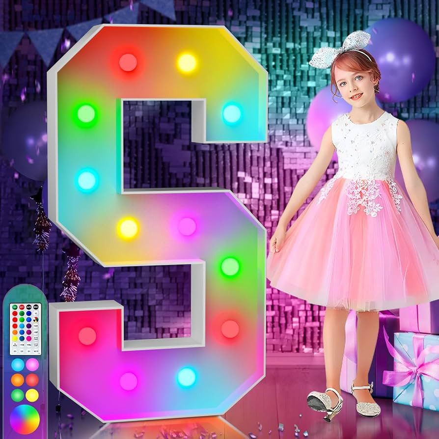 imprsv 4FT Colorful Marquee Light Up Letters S, 18 Colors Light Up Letters Alphabet Sign with Rem... | Amazon (US)