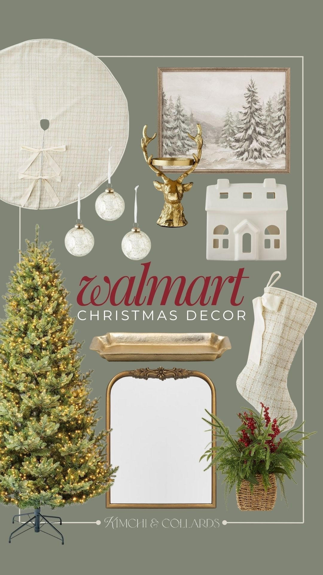Walmart Christmas decor. This faux tree and tree skirt are gorgeous Christmas neutrals. 

#LTKStyleTip #LTKSeasonal #LTKHome