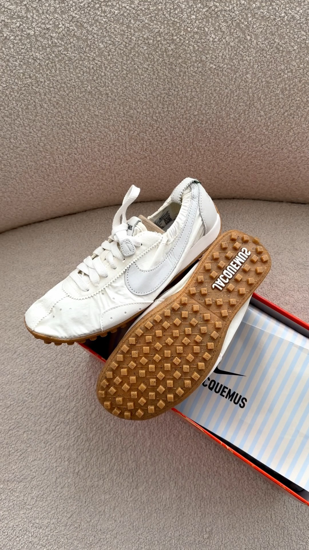 Nike x jacquemus moon trainers ASMR unboxing. I sized up half a size for comfort

#LTKunboxing #LTKluxury #LTKshoes