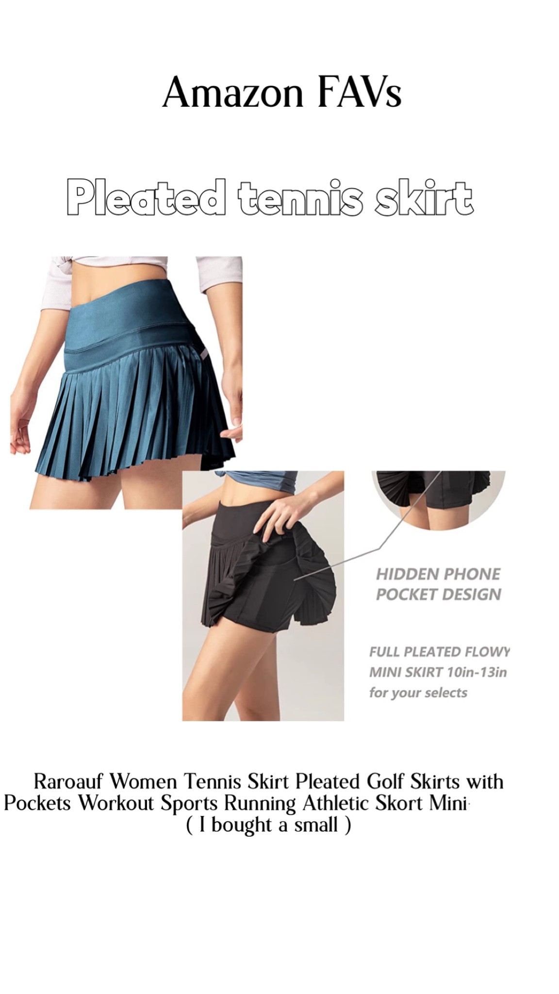 Raroauf Women Tennis Skirt Pleated Golf Skirts with Pockets Workout Sports Running Athletic Skort Mini

#LTKunder50 #LTKtravel #LTKfit