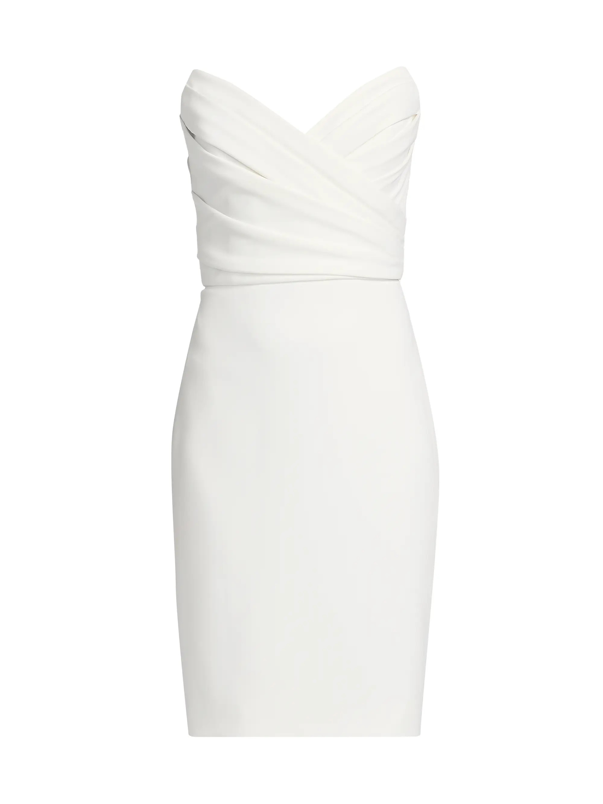 Amsale Pleated Strapless Cocktail Dress | Saks Fifth Avenue | Saks Fifth Avenue