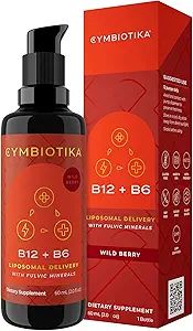 CYMBIOTIKA Liposomal Vitamin B12 Liquid Supplement, 1250 mcg, Supports Energy, Cell Production, H... | Amazon (US)