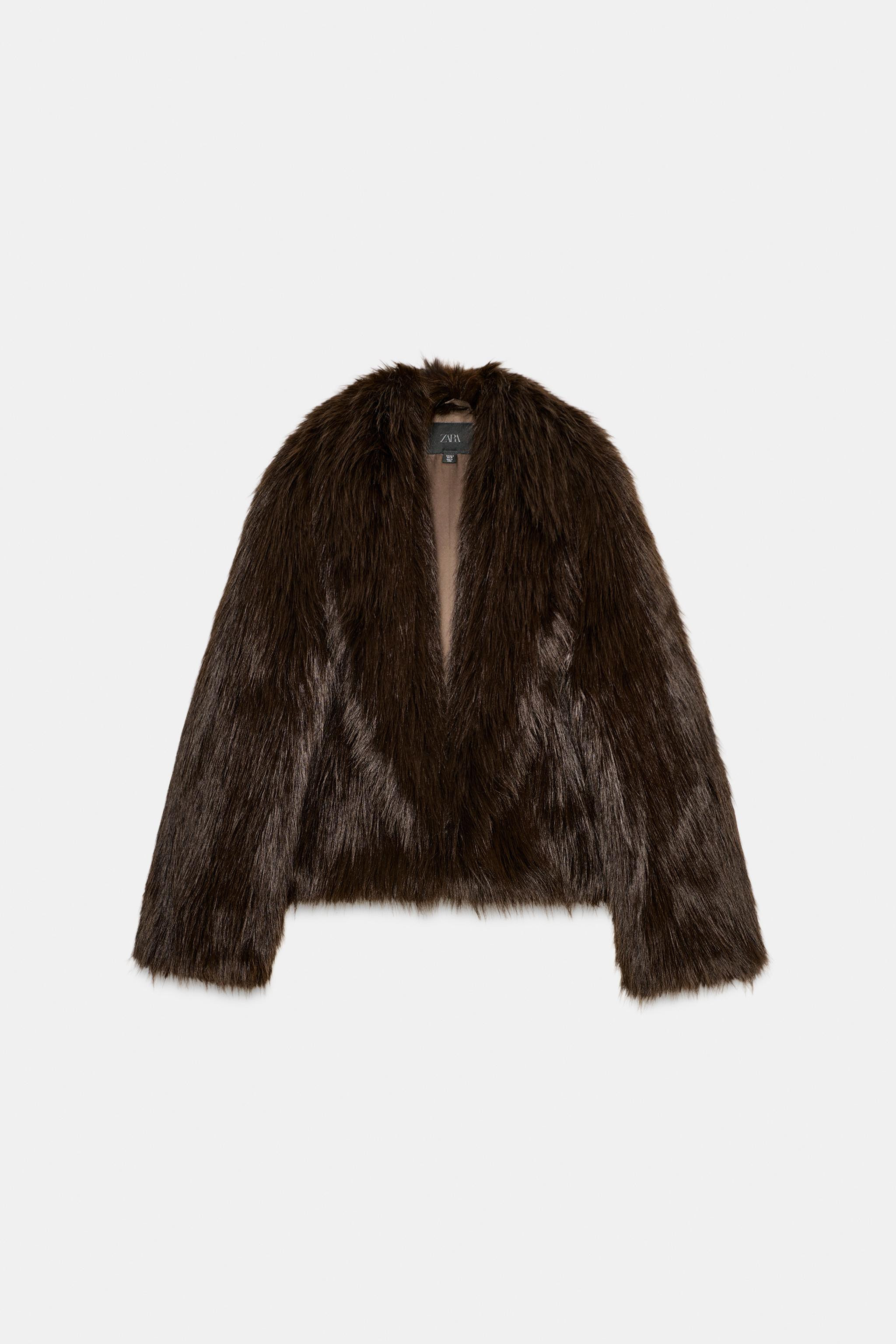 SHORT FAUX FUR COAT | Zara US