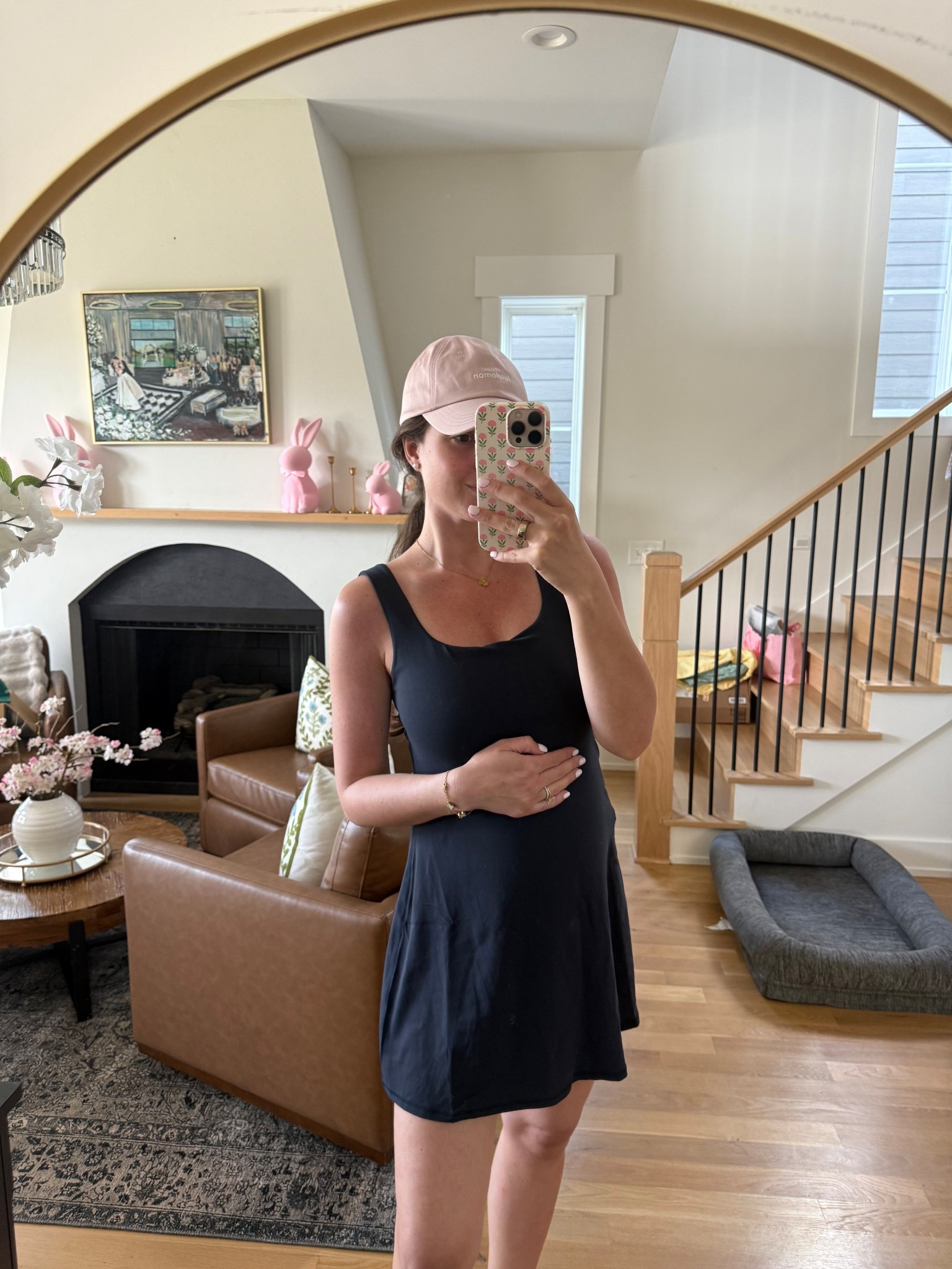 The BEST pregnancy athletic dress! Has shorts underneath! So comfy and comes in more colors! 

Amazon, third trimester , pregnancy style, pregnancy active wear 