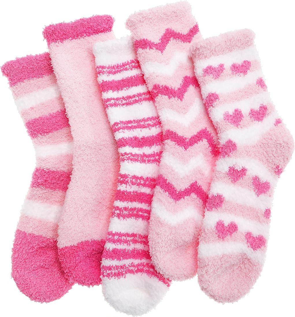 Anlisim Womens Fuzzy Socks Cozy Fluffy Winter Cabin Slipper Warm Fleece Soft Thick Comfy Socks | Amazon (US)