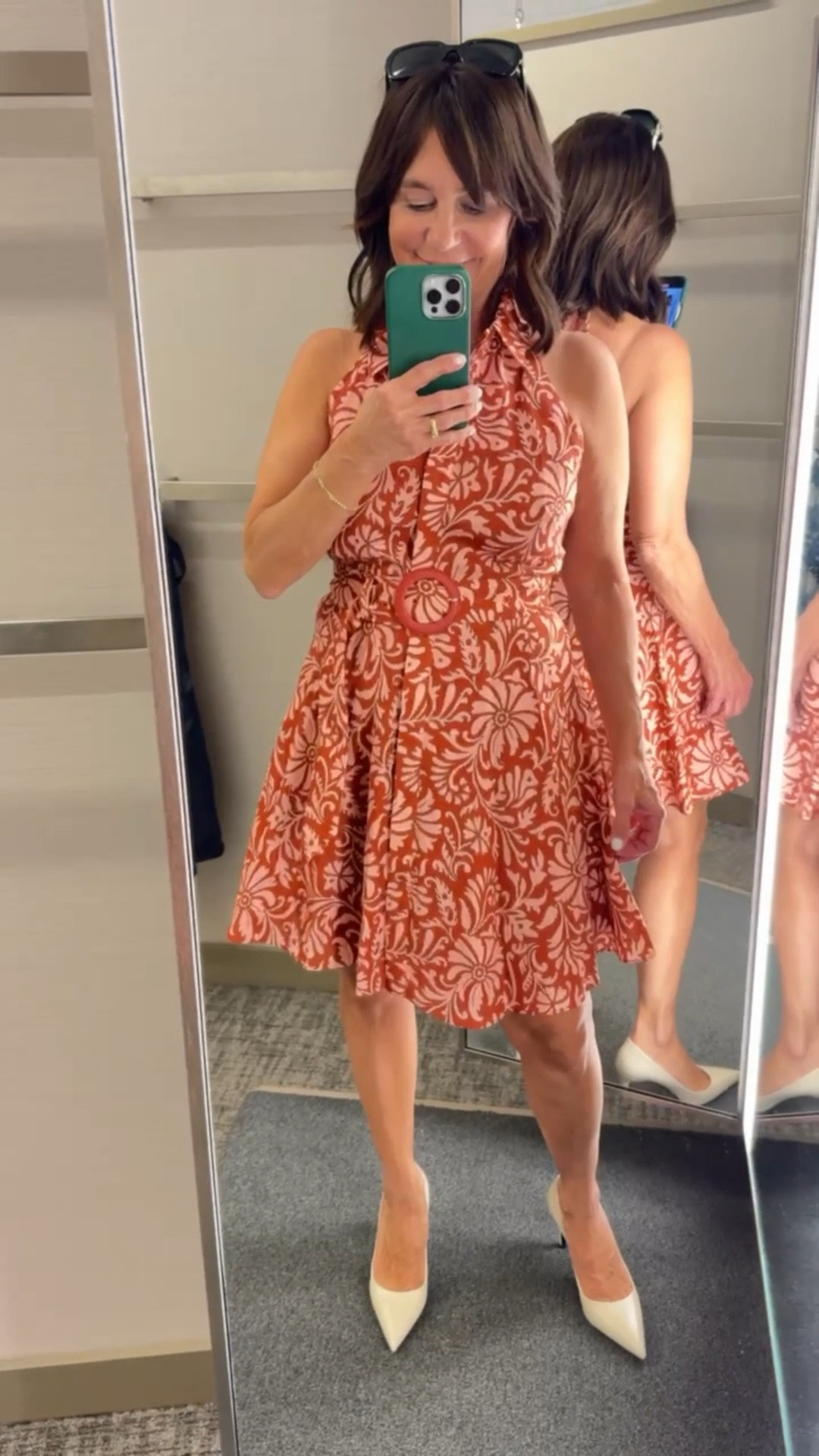 Dressing room try on! Wearing my usual 4

Graduation dress idea

#LTKStyleTip #LTKParties #LTKOver40
