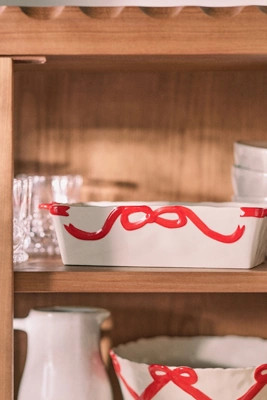 Benedita Bow Stoneware Loaf Pan | Anthropologie (US)