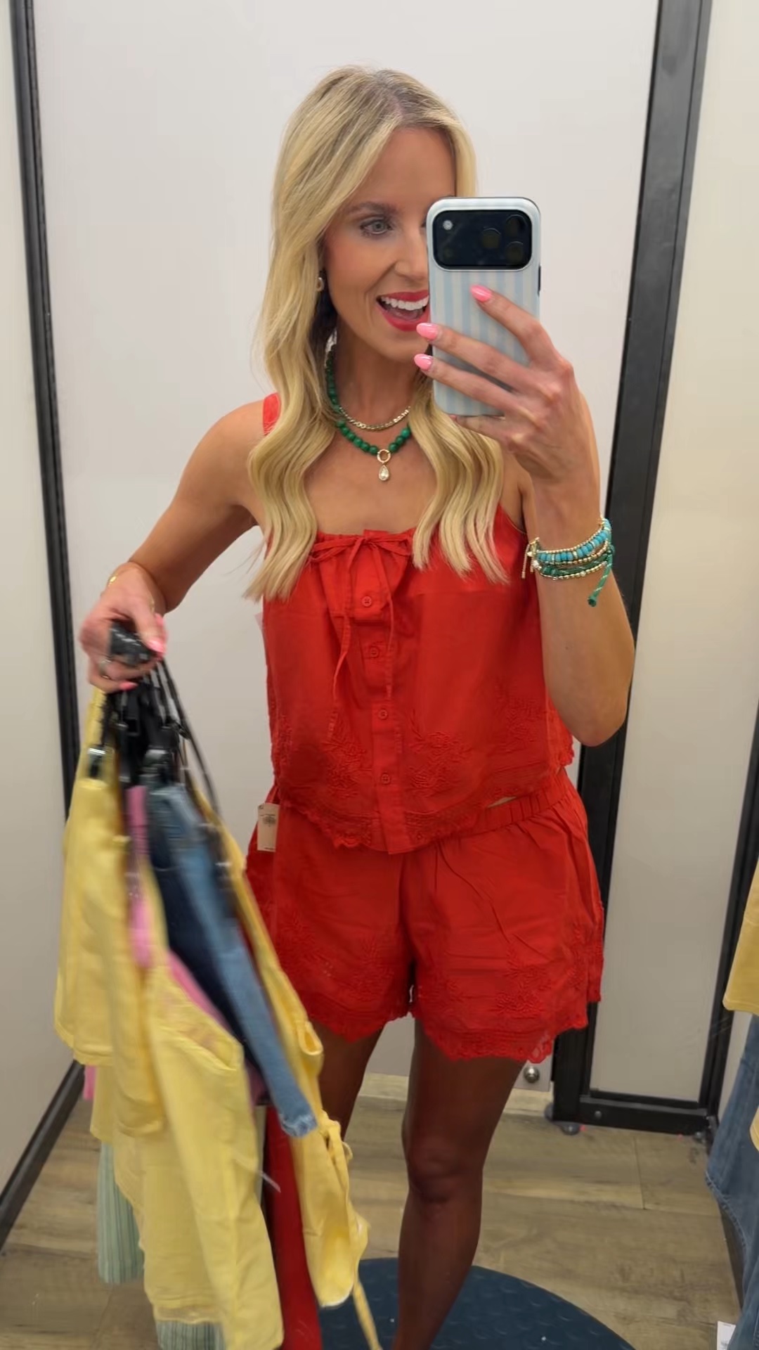 @oldnavy spring try on and most things are 40-50% off right now! The colors are unreal! Matching summer sets, summer dresses, trendy lace shorts, and more!

#LTKSaleAlert