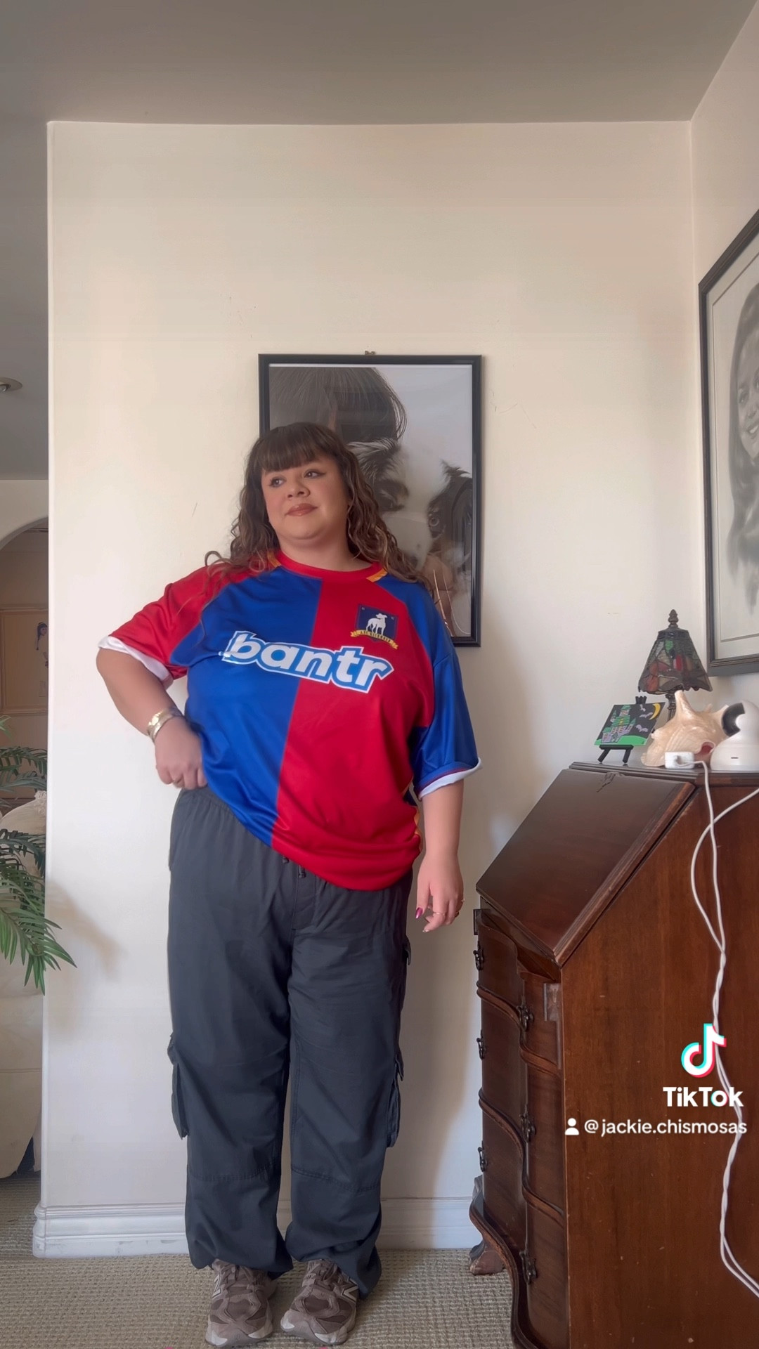 Plus size street style, cargo pants, jersey outfit 

#LTKstyletip #LTKshoecrush #LTKplussize