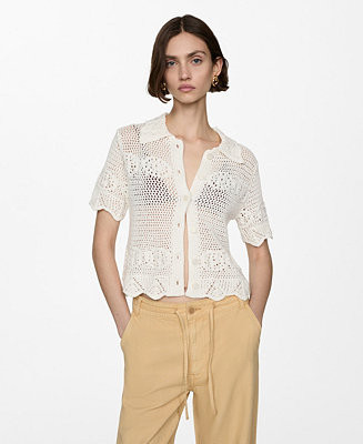 Women's Crochet Knit Cardigan | Macy's
