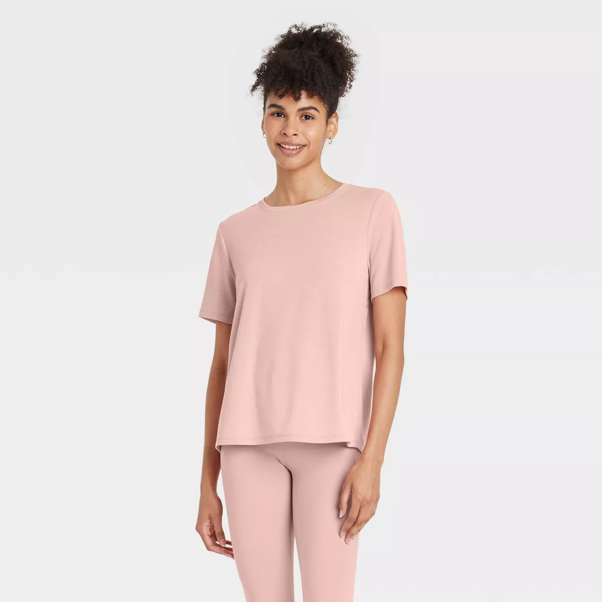 Women's Beyond Ease Crewneck Legging Friendly Short Sleeve T-Shirt - All In Motion™ | Target