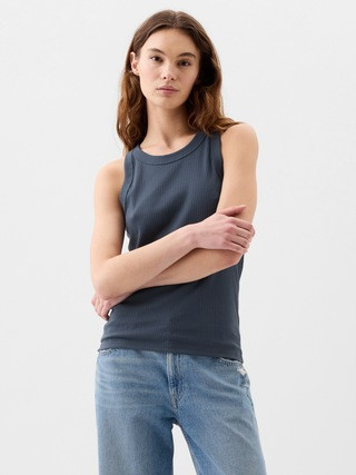 Ribbed High Neck Tank | Gap Factory
