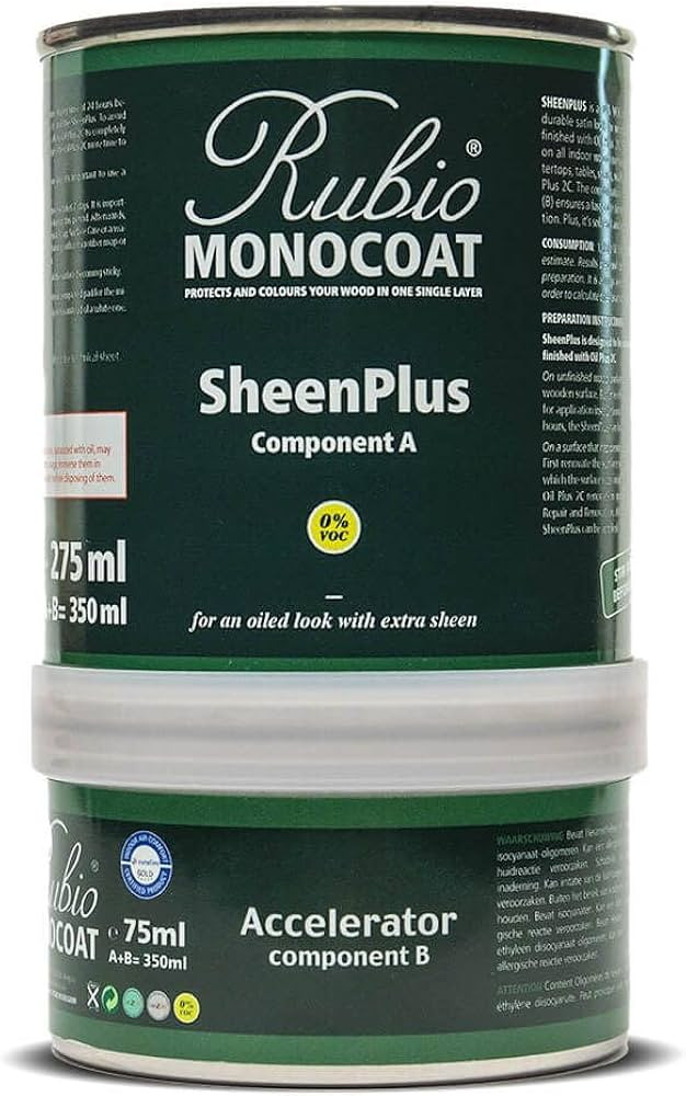 Rubio Monocoat SheenPlus, 350 Milliliter, 0% VOC Durable Sheen Enhancer for Surfaces Finished wit... | Amazon (US)