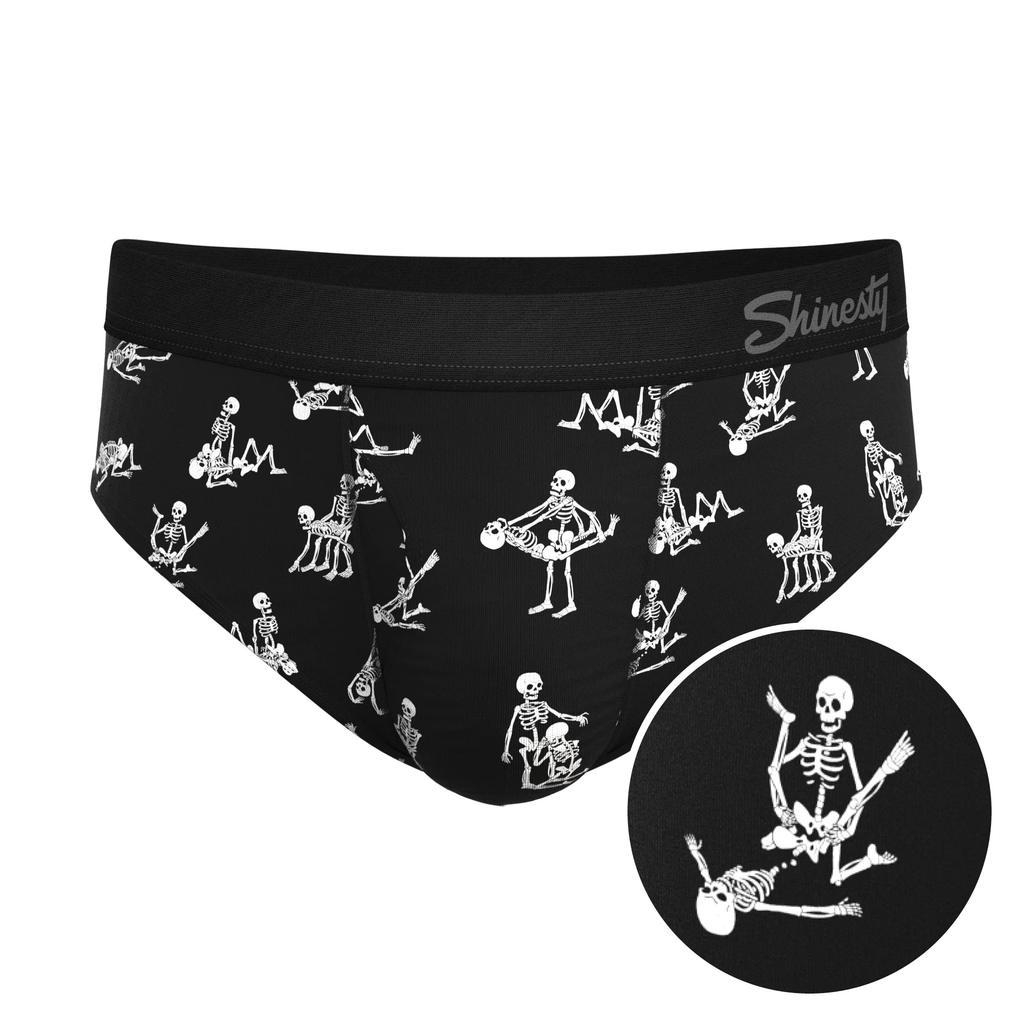 Glow in the Dark Skeletons Ball Hammock® Pouch Underwear Briefs | Shinesty