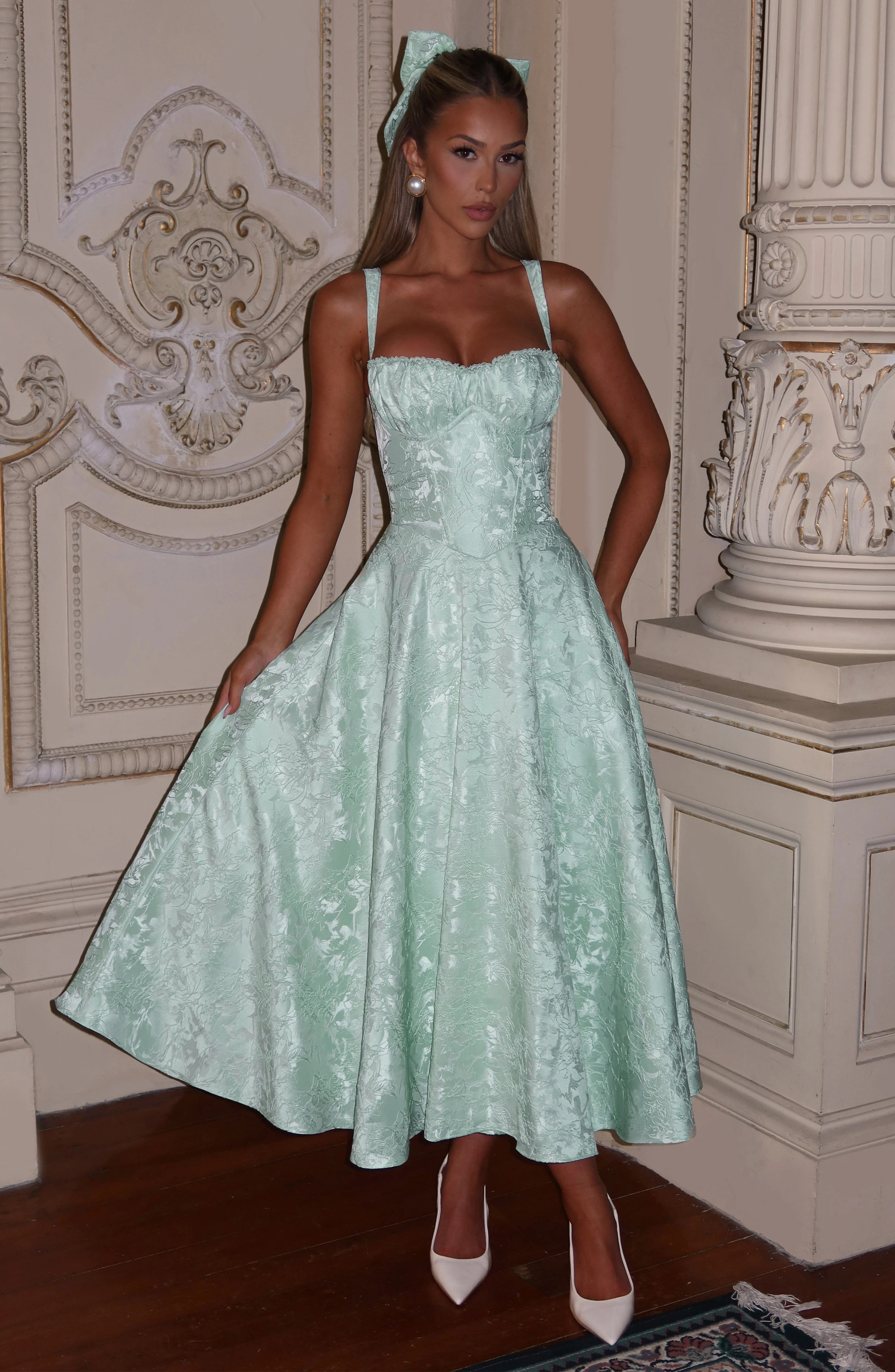 Amity Midi Dress - Mint | Babyboo (global)